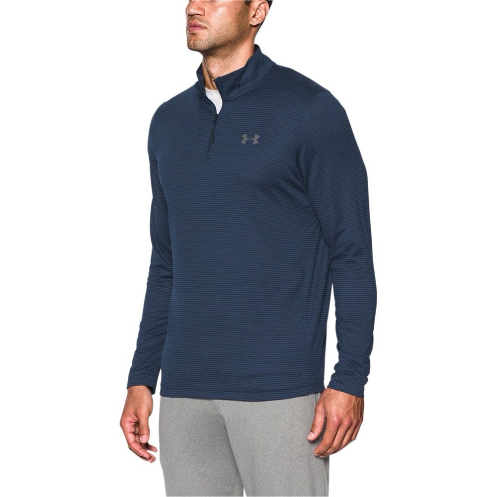 Under Armour Navy Striped Cold Gear 1/4 Zip